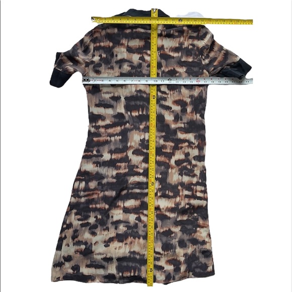 BcbgMaxAzria Walena 100%Silk Dress Ikat Color Splatter Print Size XS Can Fit S M - Picture 7 of 15